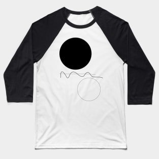 Abstract Black and White 02 Baseball T-Shirt